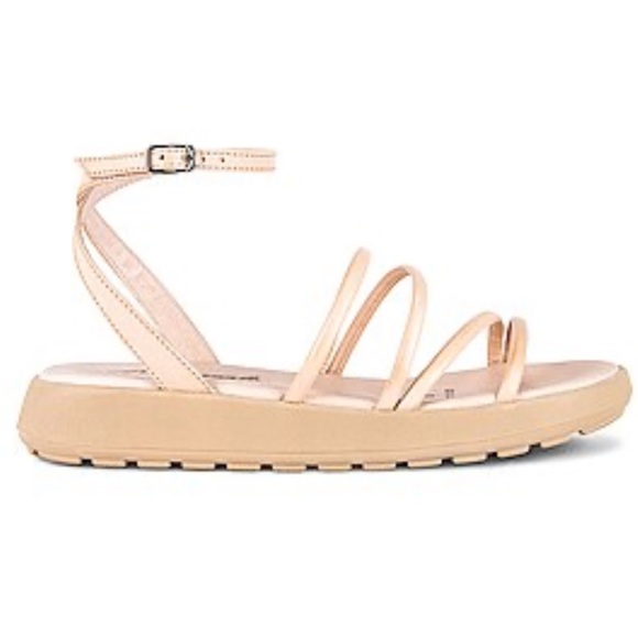 NWB Free People Vivienne Leather Strappy Platform Sandal Coral Sand Size 38 - Picture 9 of 10